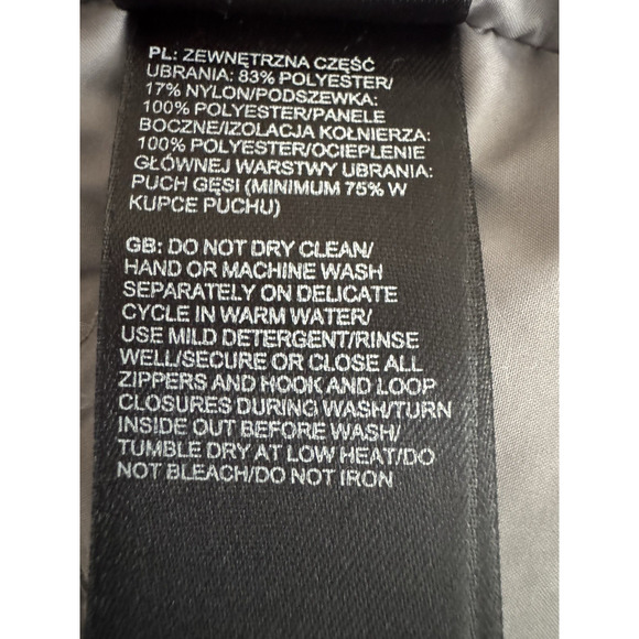 The North Face Down Vest 550-Fill Women M Full Zip Pockets Silver Gray Quilted - Picture 9 of 11